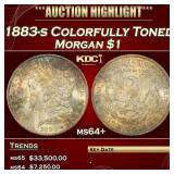1883-s Morgan Dollar Colorfully Toned $1 ms64+ SEG