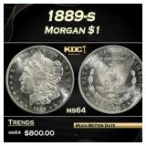 1889-s Morgan Dollar $1 Grades ms64