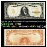 1907 $10 Large Size Gold Certificate Grades xf Sig