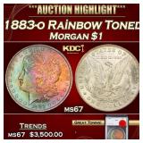1883-o Morgan Dollar Rainbow Toned $1 ms67 SEGS