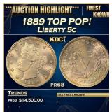 1889 Proof Liberty Nickel TOP POP! 5c pr68 SEGS