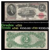 1917 $2 Large Size Legal Tender Note Thomas Jeffer