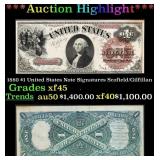 1880 $1 United States Note Grades xf+ Signatures S
