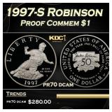 1997-S Robinson Proof Modern Commem Dollar $1 pr70