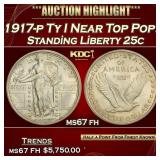 1917-p Ty I Standing Liberty Quarter Near Top Pop!