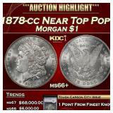 1878-cc Morgan Dollar Near Top Pop! $1 ms66+ SEGS