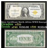 1935A $1 Silver Certificate North Africa WWII Emer