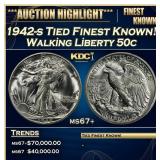 1942-s Walking Liberty Half Dollar Tied Finest Kno