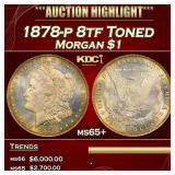 1878-p 8tf Morgan Dollar Toned $1 ms65+ SEGS