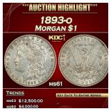 1893-o Morgan Dollar $1 ms61 USCG