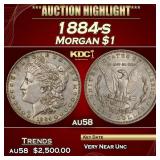 1884-s Morgan Dollar $1 au58 SEGS