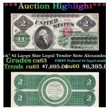 1862 $2 Large Size Legal Tender Note "Greenback" A
