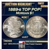 1889-s Morgan Dollar TOP POP! $1 ms67 SEGS