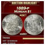 1889-p Morgan Dollar $1 ms66+ SEGS