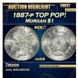 1887-p Morgan Dollar TOP POP! $1 ms68 SEGS