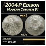 2004-P Edison Modern Commem Dollar $1 ms70 SEGS