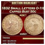 1832 Small Letters Capped Bust Half Dollar O-118 5