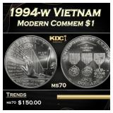 1994-w Vietnam Modern Commem Dollar $1 ms70 SEGS