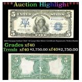 1899 $5 Large Size Silver Certificate Oncpapa Indi