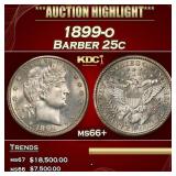 1899-o Barber Quarter 25c ms66+ SEGS