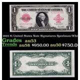 1923 $1 United States Note Grades Select AU Signat