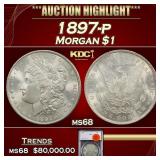 1897-p Morgan Dollar $1 ms68 SEGS