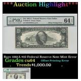 Rare 1981A $10 Federal Reserve Note Mint Error cu6