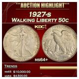 1927-s Walking Liberty Half Dollar 50c ms64+ SEGS