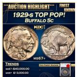 1929-s Buffalo Nickel TOP POP! 5c ms67+ SEGS