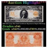 1906 $20 Large Size Gold Certificate Grades xf Sig