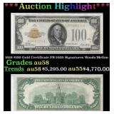 1928 $100 Gold Certificate FR-2405 Signatures Wood