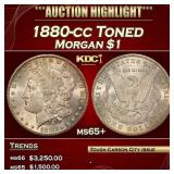 1880-cc Morgan Dollar Toned $1 ms65+ SEGS