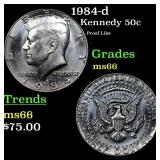 1984-d Kennedy Half Dollar 50c Grades GEM+ Unc