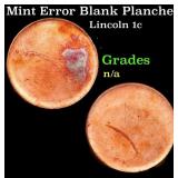 Mint Error Blank Planchet Lincoln Cent 1c Grades U