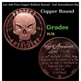 1oz .999 Fine Copper Bullion Round - 2nd Amendment