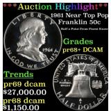*Highlight* 1961 Proof Franklin Half Dollar Near T