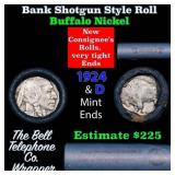 Buffalo Nickel Shotgun Roll in Old Bank Style 