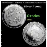 2024 Tokelau 1 oz Silver $5 Zodiac Series: Pisces