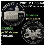 2001-P Capitol Proof Modern Commem Dollar $1 pr70