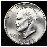 1972-s Silver Eisenhower Dollar 1 Gem++ Unc USCG