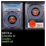 PCGS 1973-s Lincoln Cent 1c ms63 rd PCGS