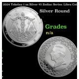 2024 Tokelau 1 oz Silver $5 Zodiac Series: Libra C