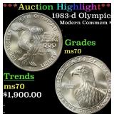 *Highlight* 1983-d Olympics Modern Commem Dollar $