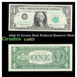 1963 $1 Green Seal Federal Reserve Note Grades Gem