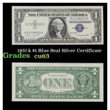 1957A $1 Blue Seal Silver Certificate Grades Selec