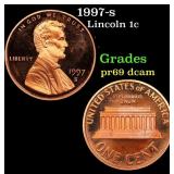 1997-s Proof Lincoln Cent 1c Grades GEM++ Proof De