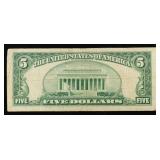1953 $5 Red Seal United States Note Grades vf++