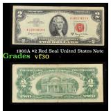 1963A $2 Red Seal United States Note Grades vf++