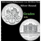 2024 Austria Philharmonic 1 oz .999 Silver Round