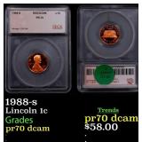 1988-s Proof Lincoln Cent 1c pr70 dcam SEGS